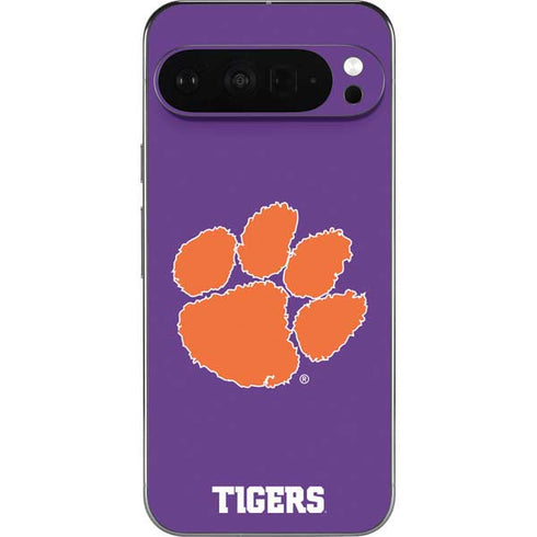 Clemson University Tiger Print Purple Pixel 9 Pro XL Skin